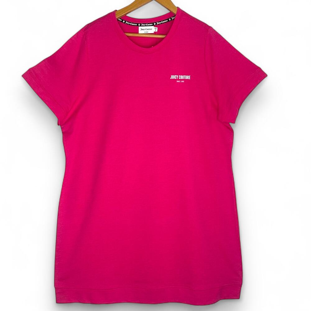 Juicy Couture Women's Baby French Terry Lounge T-Shirt Dress 1X Magenta Pink - Picture 11 of 11